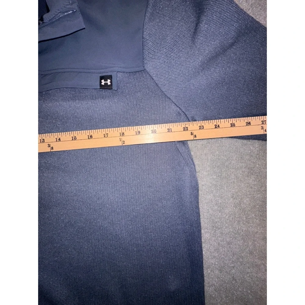 Under Armour Storm Specialist Heathered Quarter Snap Pullover Gray Mens Large